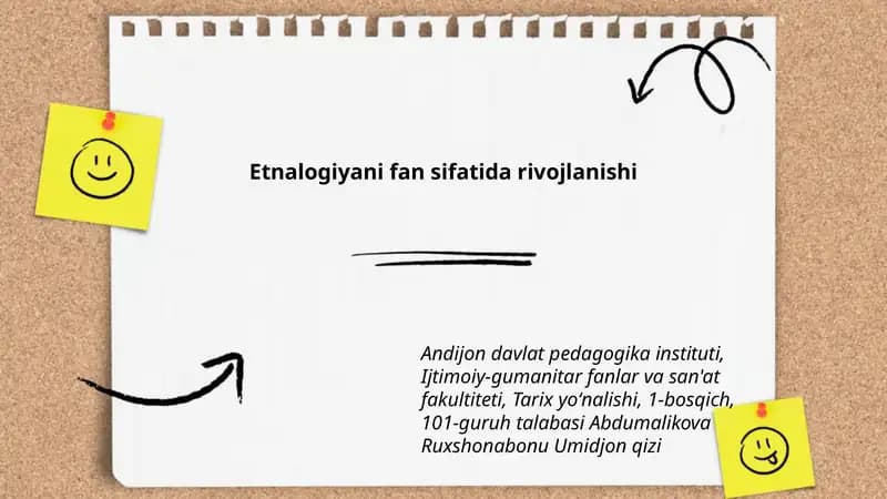 Etnalogiyani fan sifatida rivojlanishi