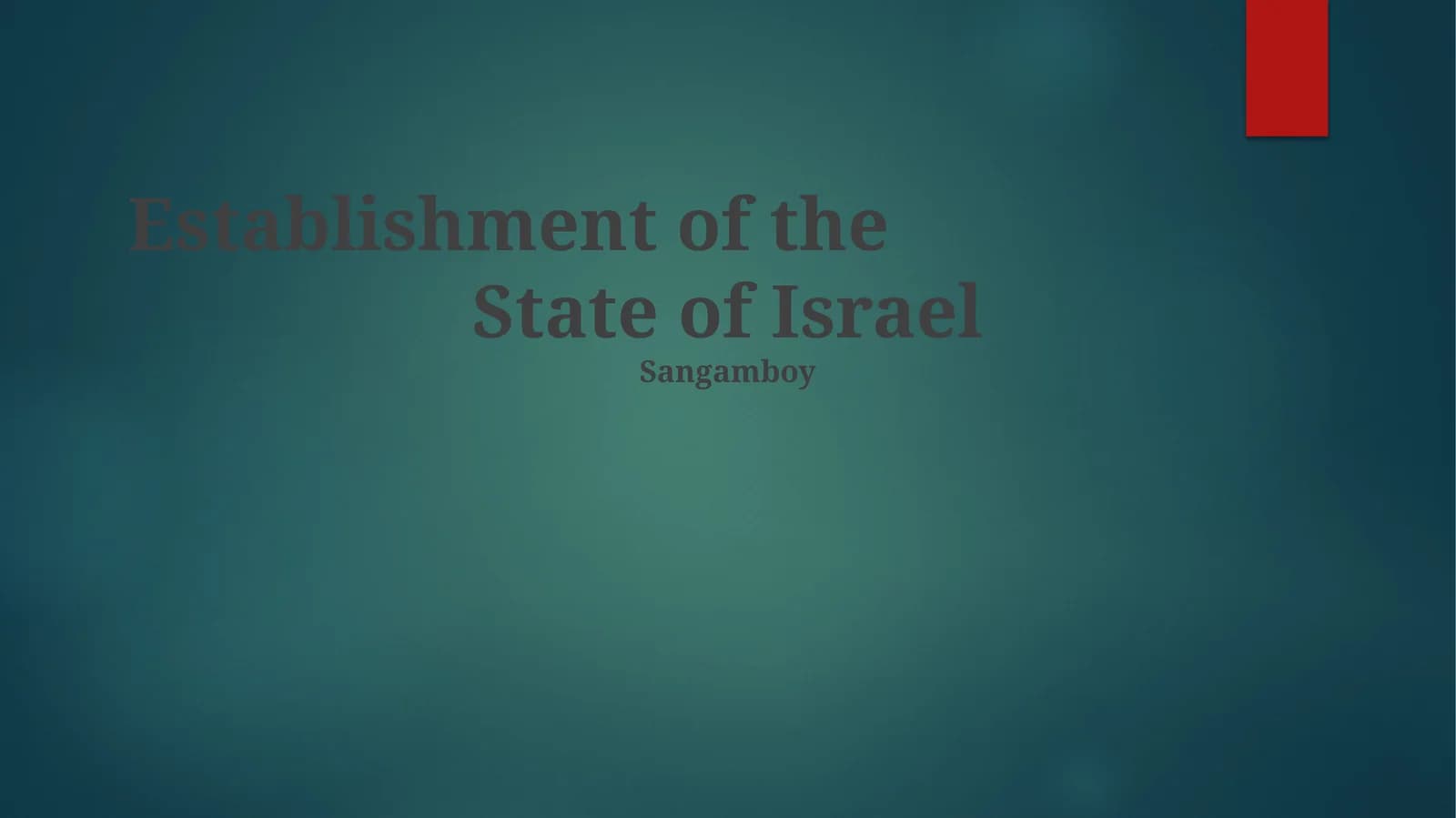 Establishment of the State of Israel