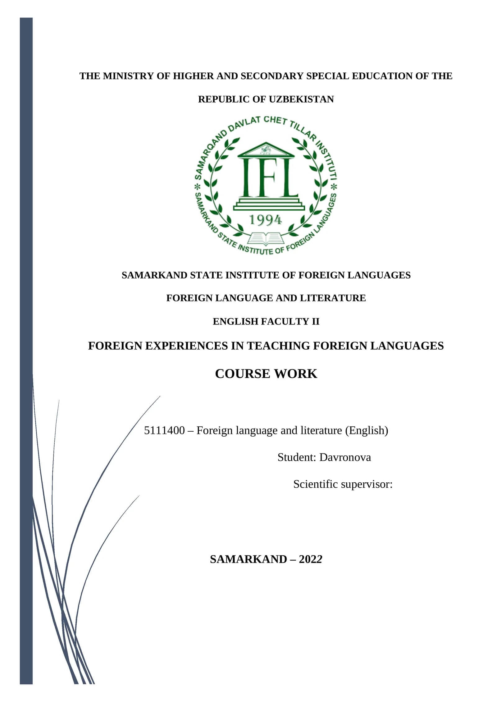 FOREIGN EXPERIENCES IN TEACHING FOREIGN LANGUAGES