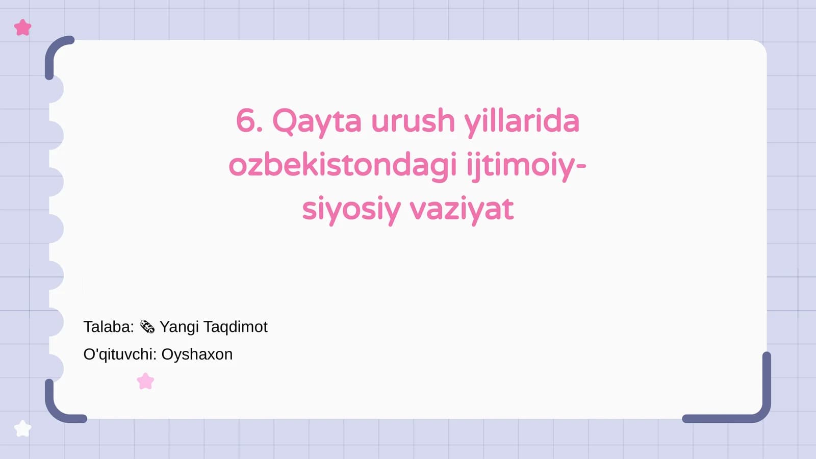 Qayta urush yillarida ozbekistondagi ijtimoiy-siyosiy vaziyat