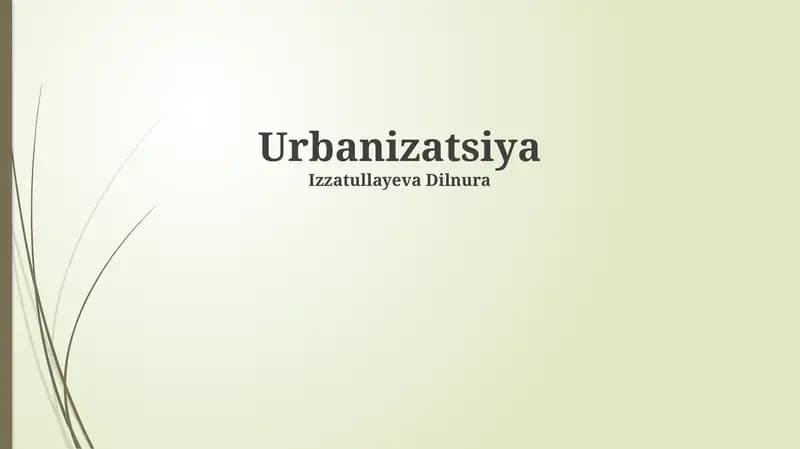 Urbanizatsiya