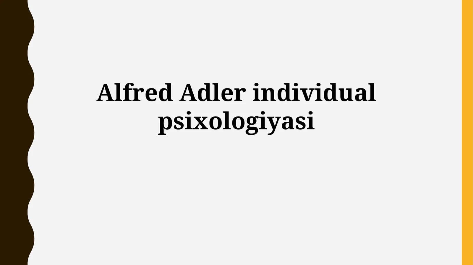 Alfred Adler individualpsixologiyasi
