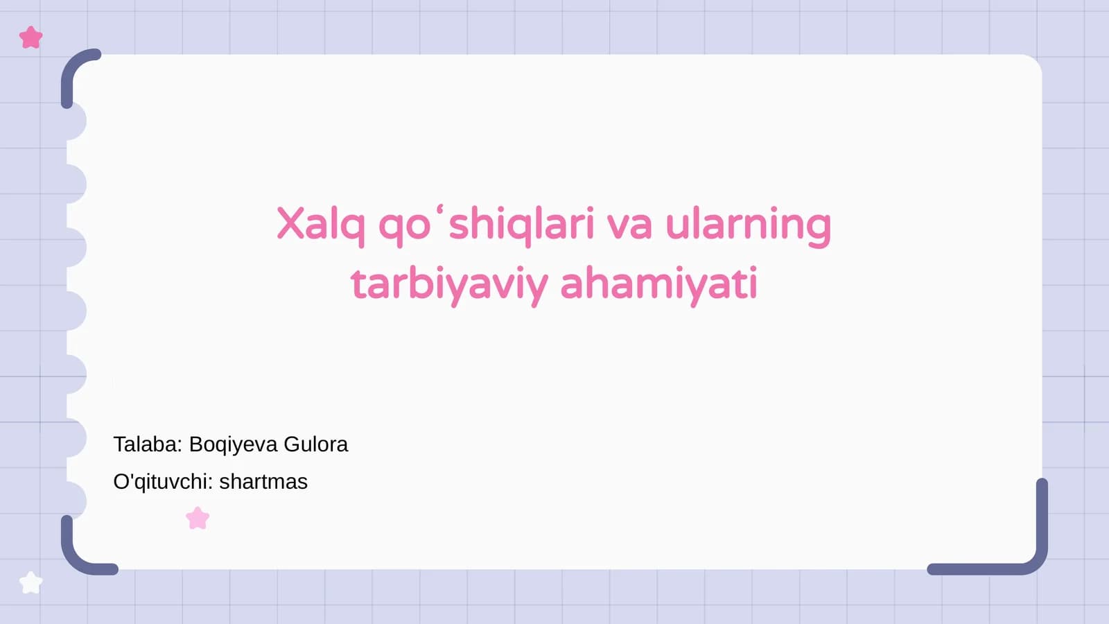 Xalq qoʻshiqlari va ularning tarbiyaviy ahamiyati