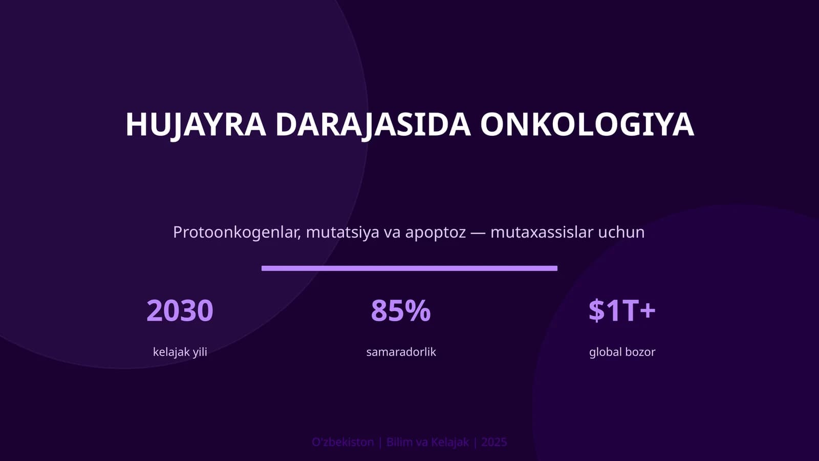 HUJAYRA DARAJASIDA ONKOLOGIYA