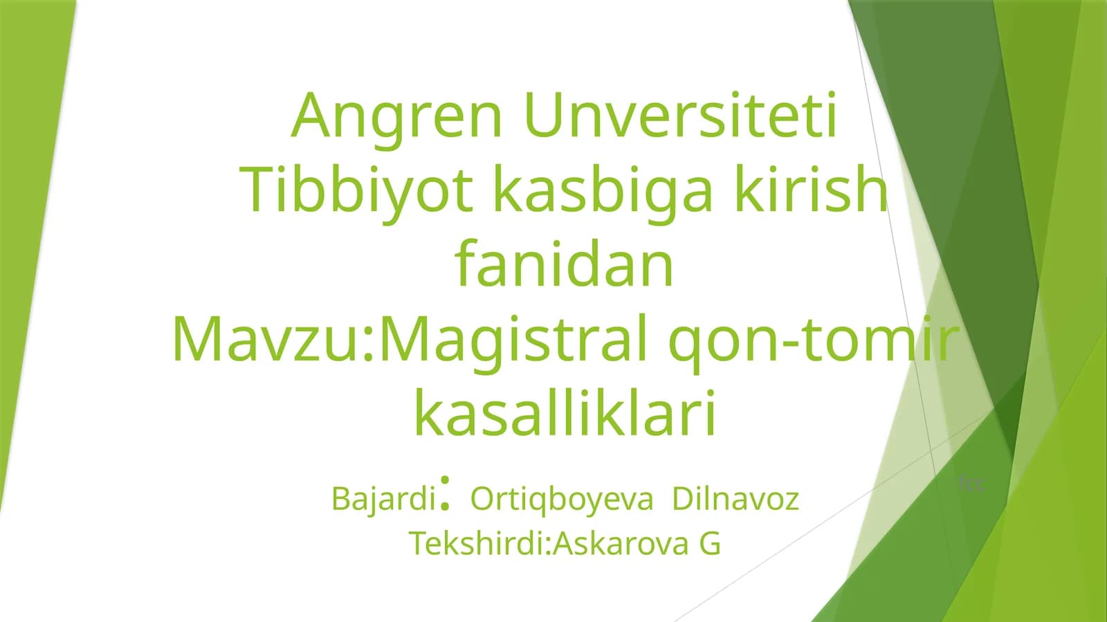 Magistral qon-tomir kasalliklari