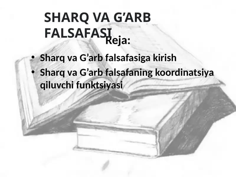 Sharq va G’arb falsafasi