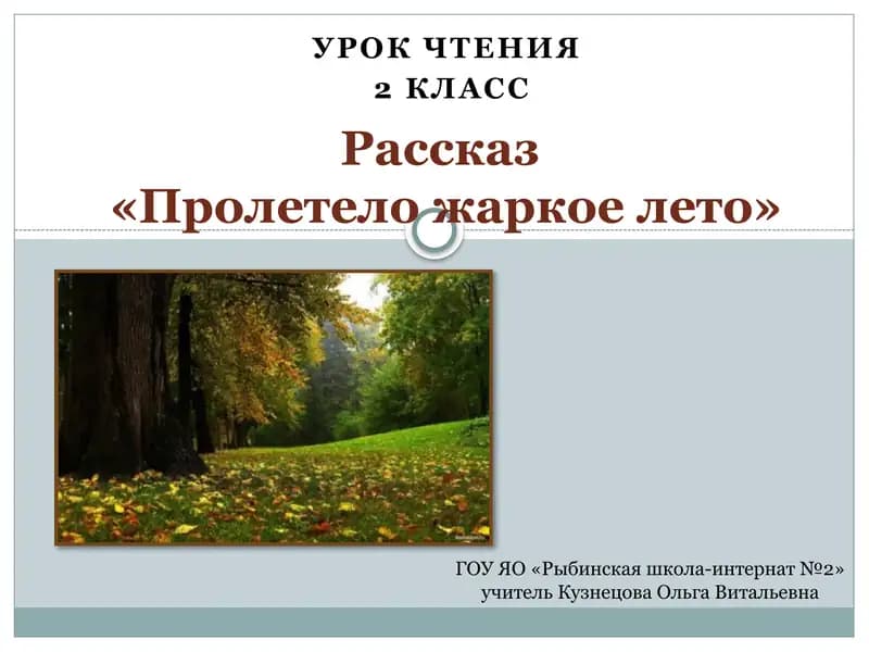 Урок чтения