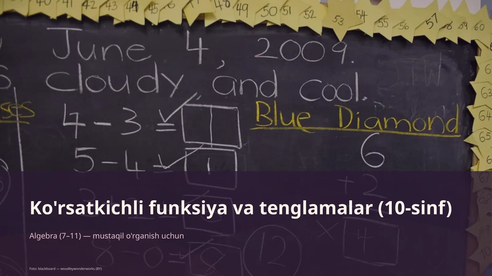 Ko'rsatkichli funksiya va tenglamalar (10-sinf)