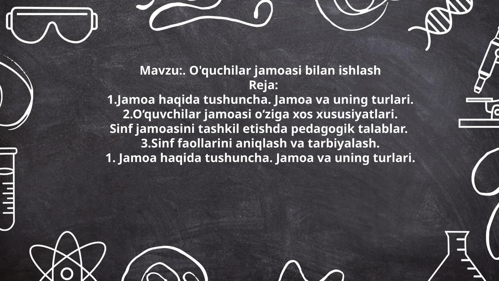 O'quchilar jamoasi bilan ishlash