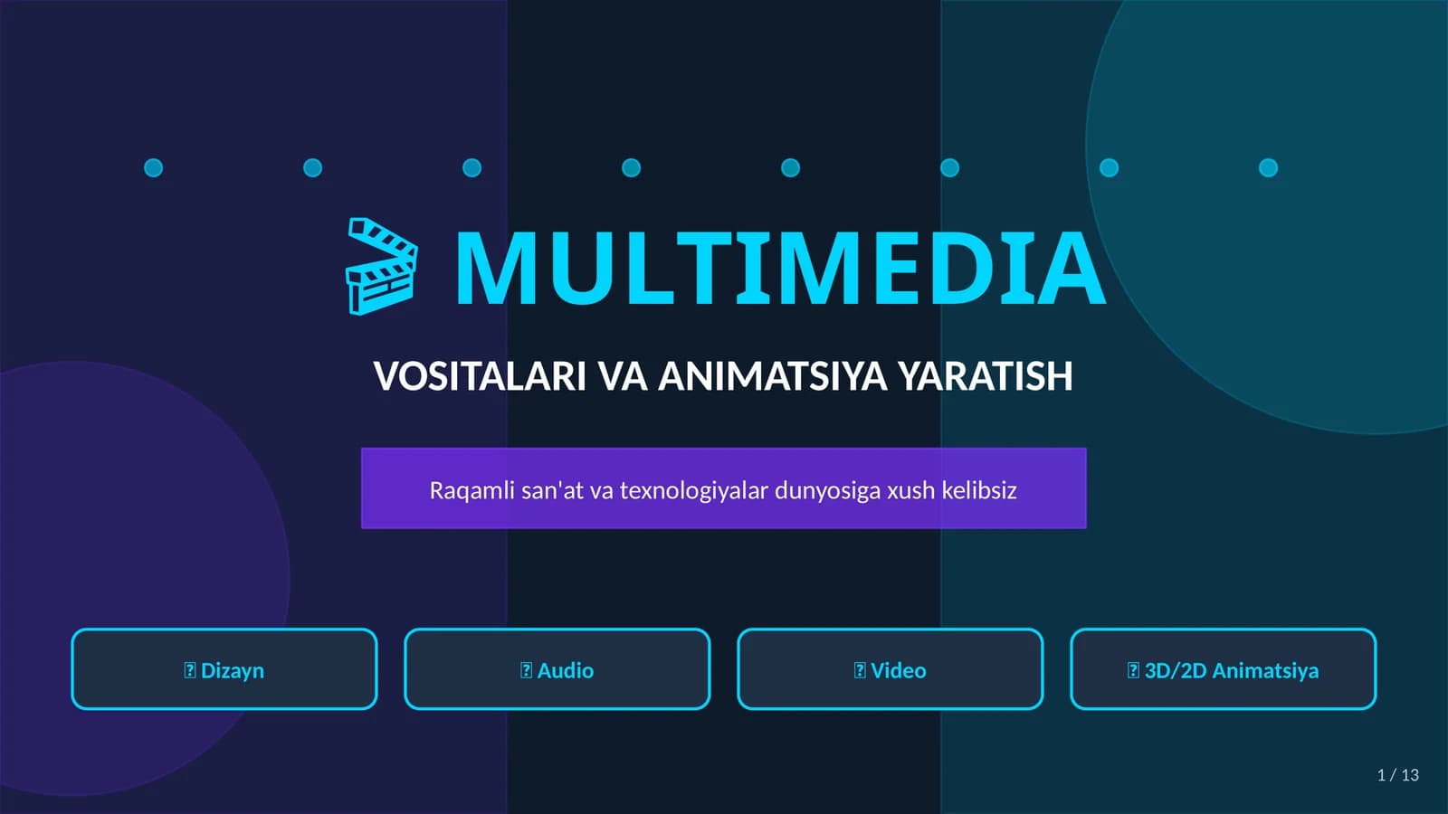 VOSITALARI VA ANIMATSIYA YARATISH