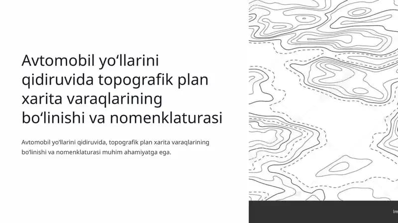 Topografik plan xaritalarining tuzilishi va miqyosi