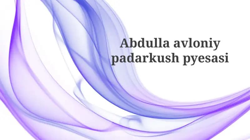 Abdulla Avloni Pyesasi