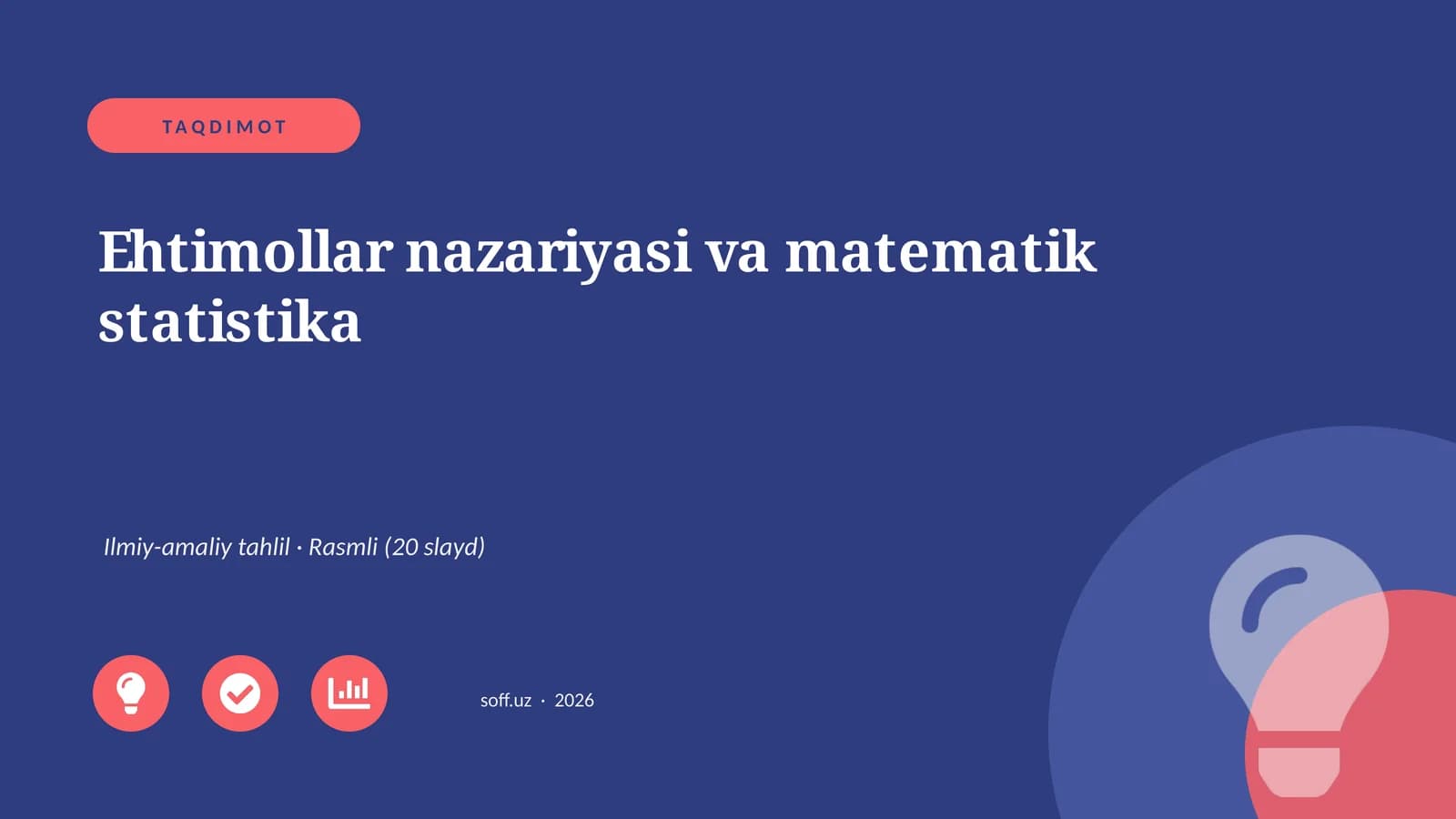 Ehtimollar nazariyasi va matematik statistika