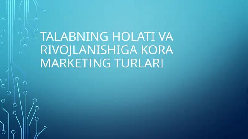 Marketingda talab