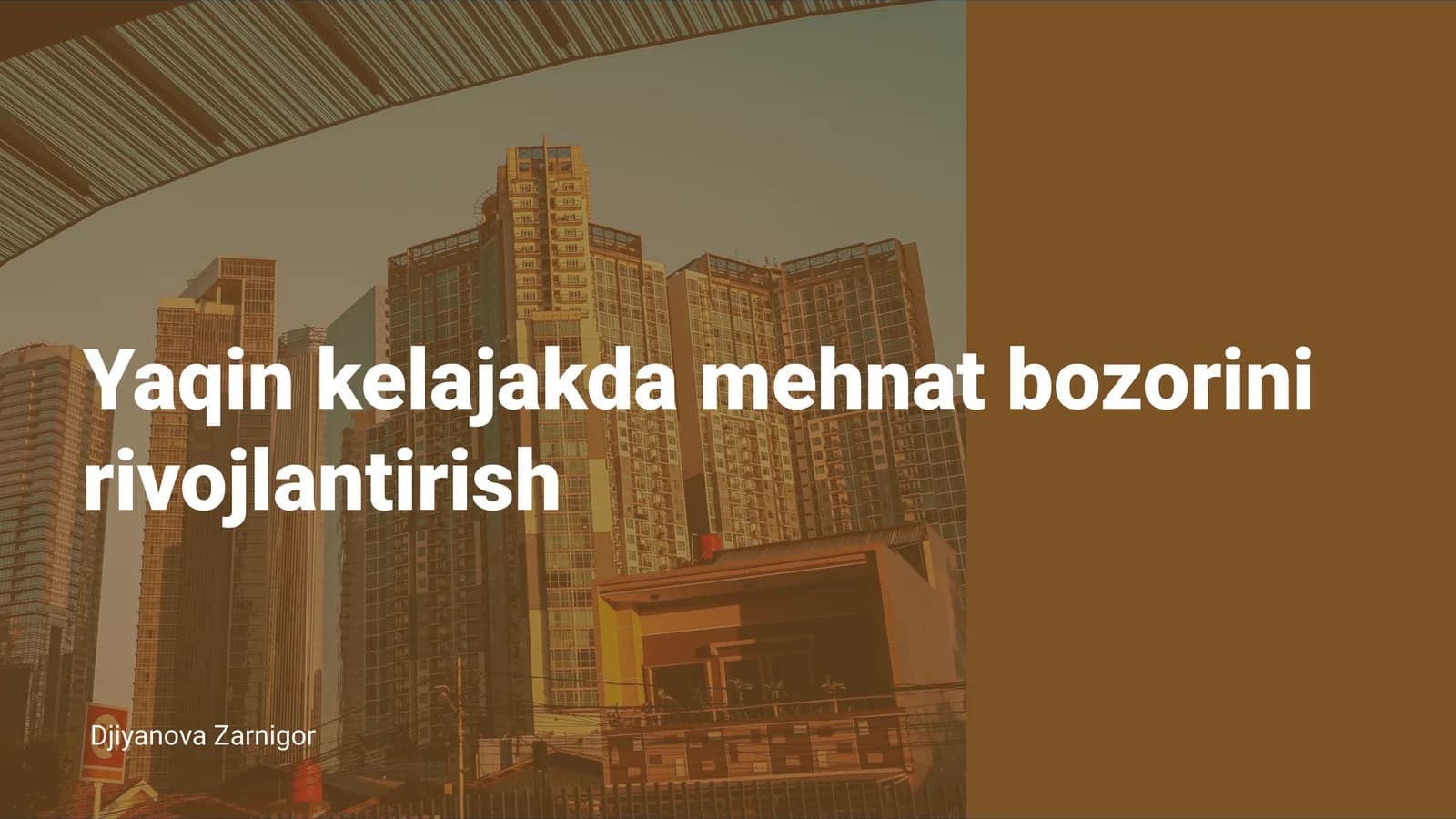 Mehnat bozorini rivojlantirish