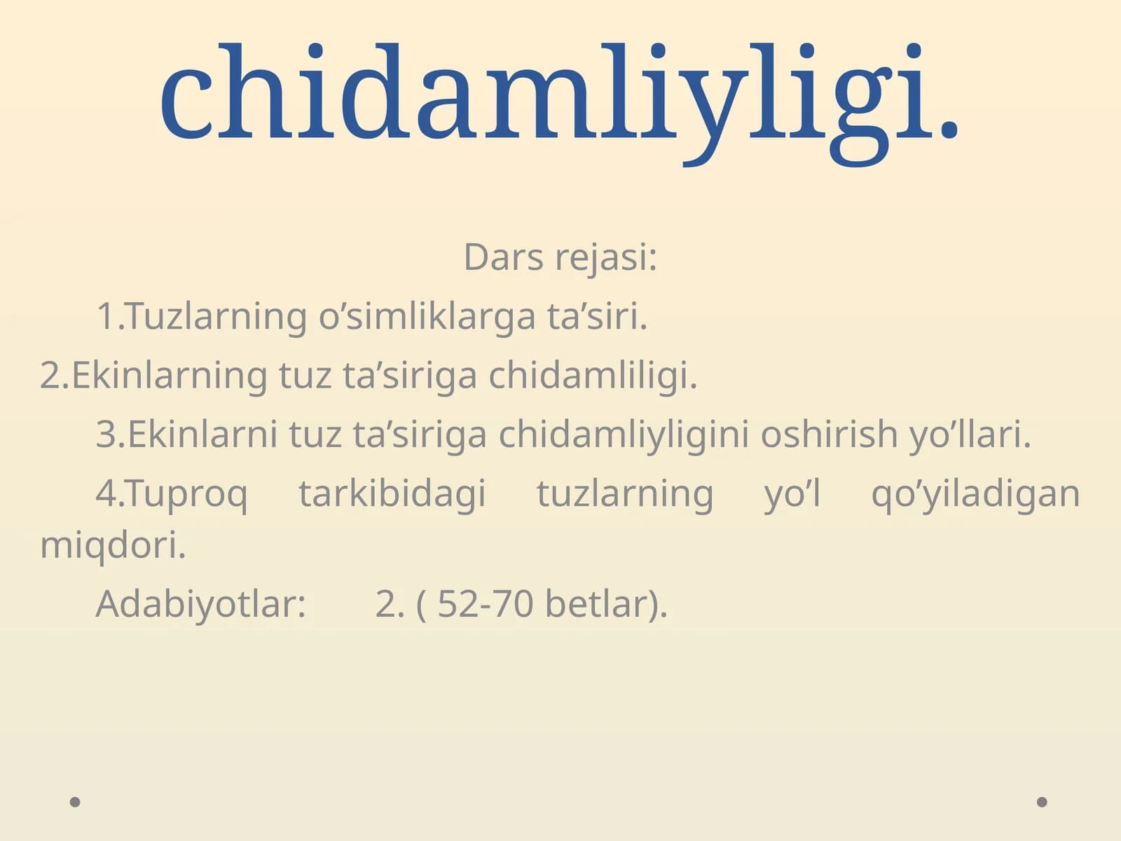 O'simliklarga tuz ta'siri