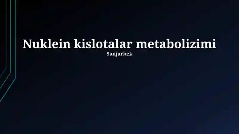 Nuklein kislotalar metabolizimi