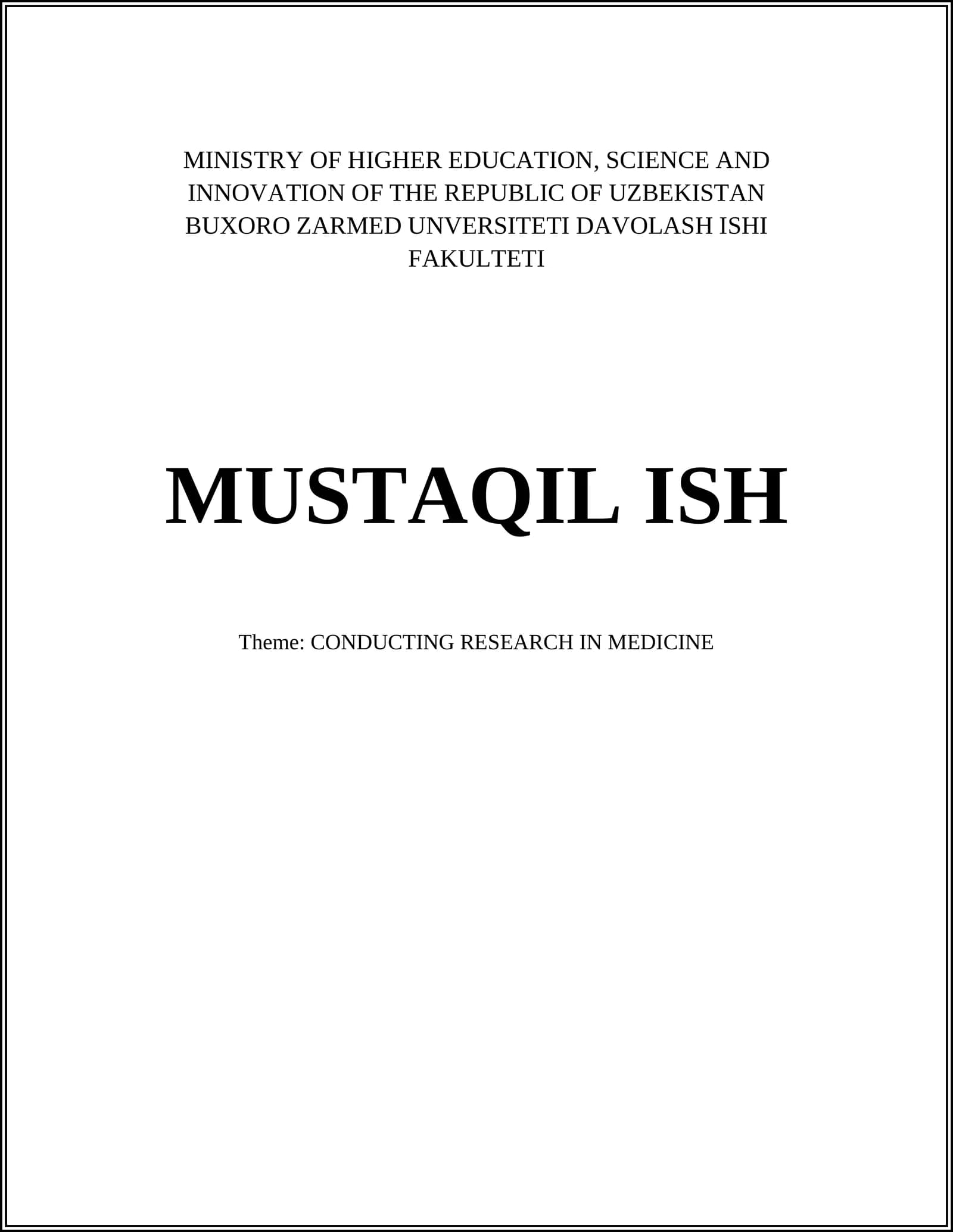 Literature Review in Medical Research