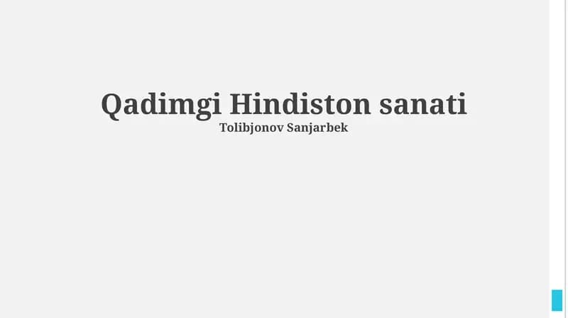 Qadimgi Hindiston sanati