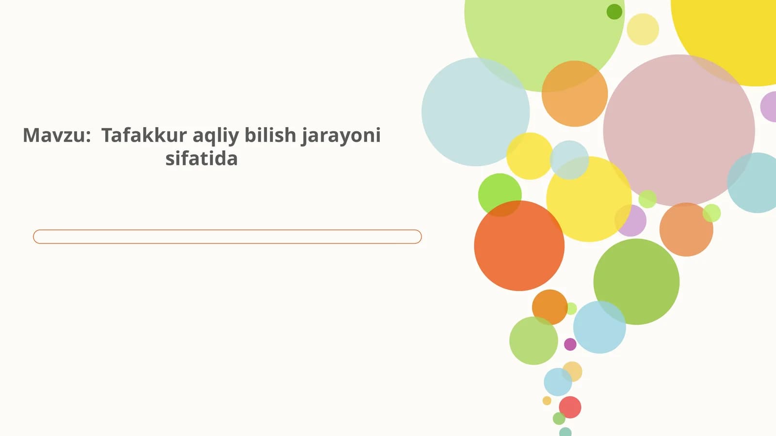 Tafakkur aqliy bilish jarayoni sifatida