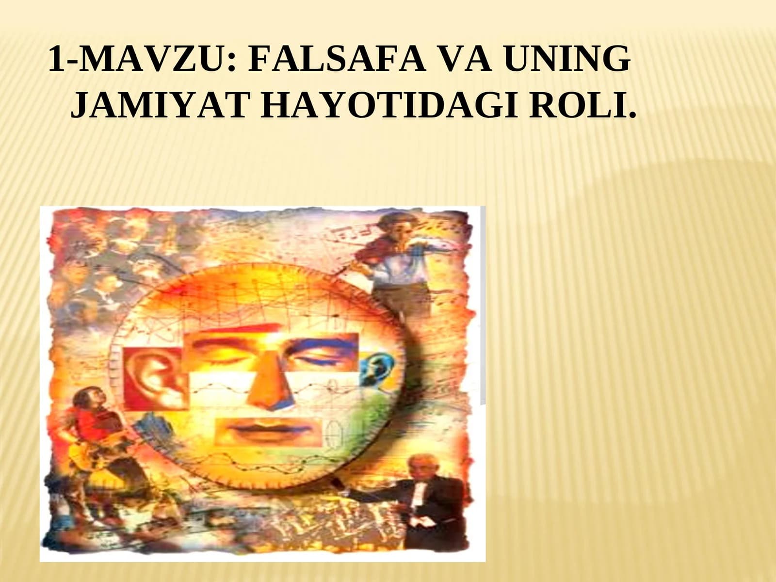FALSAFA VA UNING JAMIYAT HAYOTIDAGI ROLI