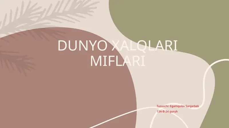 DUNYO XALQLARI MIFLARI