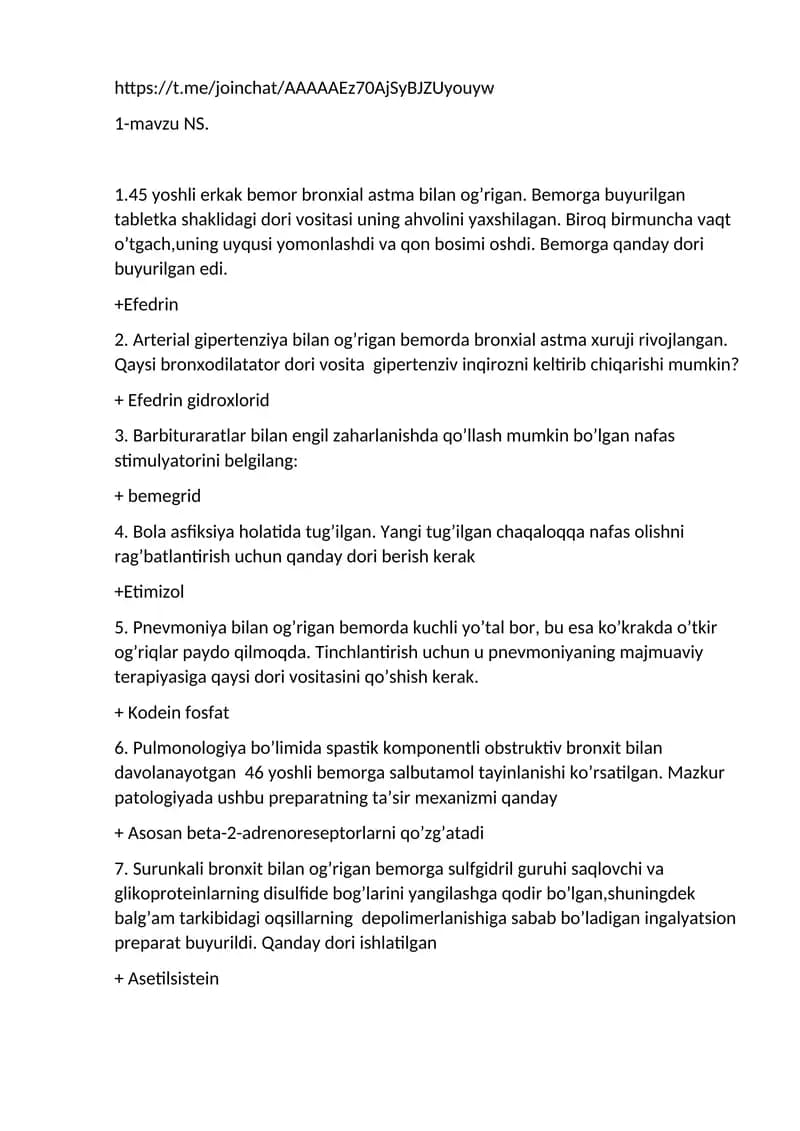 Bronxial astma davolash usullari