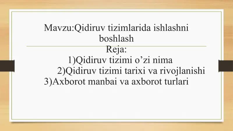 Qidiruv tizimlarida ishlashni boshlash