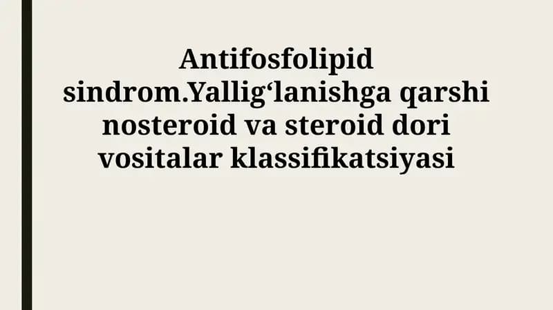 Antifosfolipid sindrom