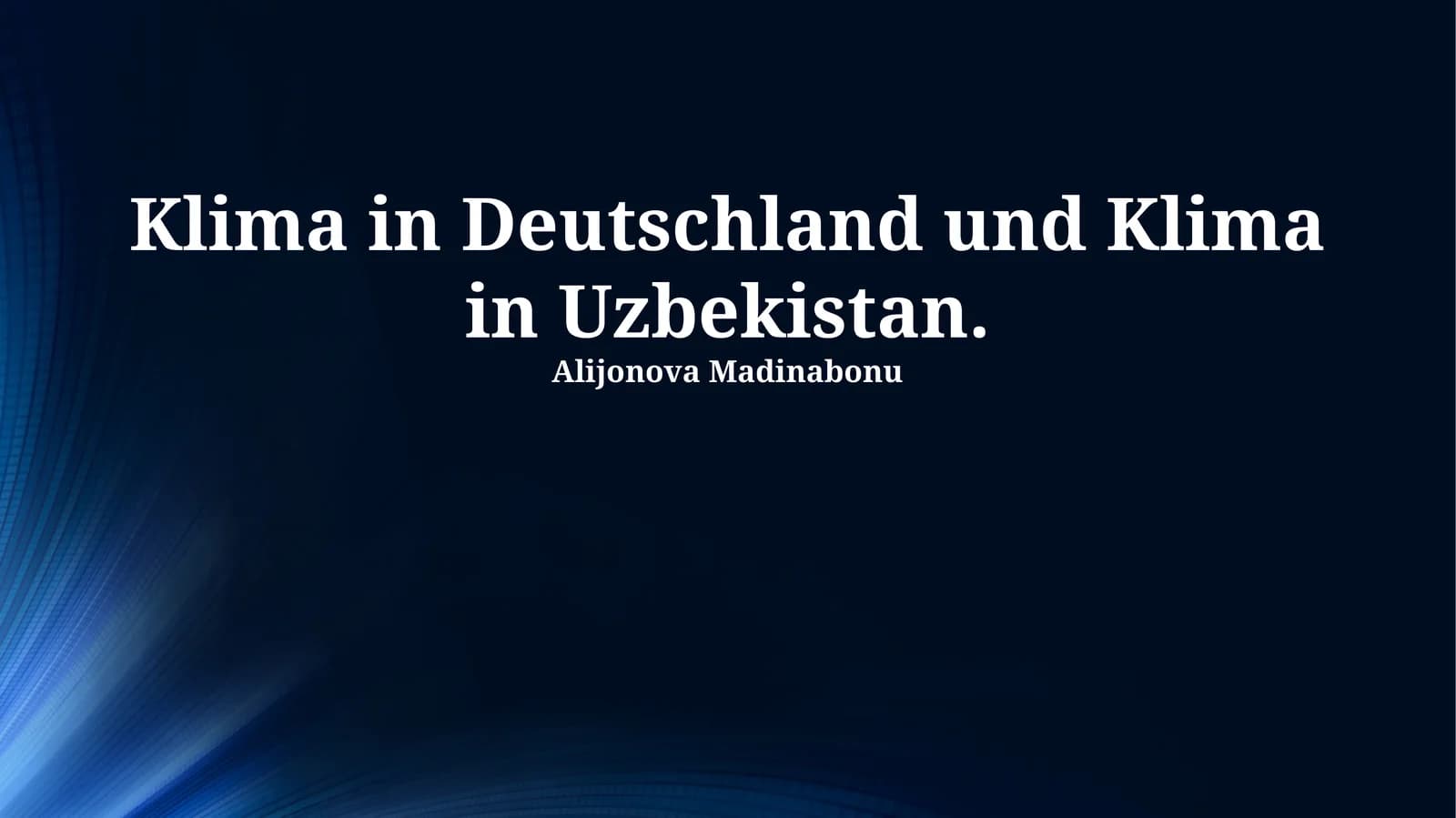Klima in Deutschland und Klima in Uzbekistan