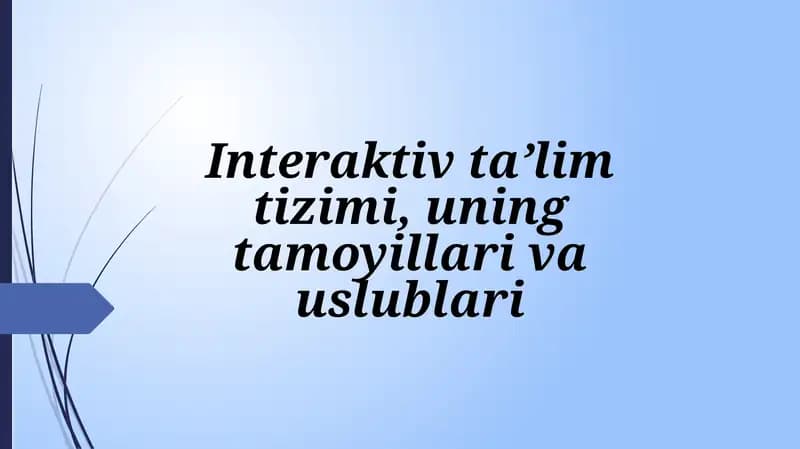 Interaktiv ta'lim tarjimasi