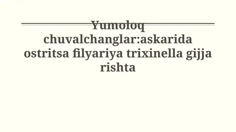 Yumaloq chuvalchanglar