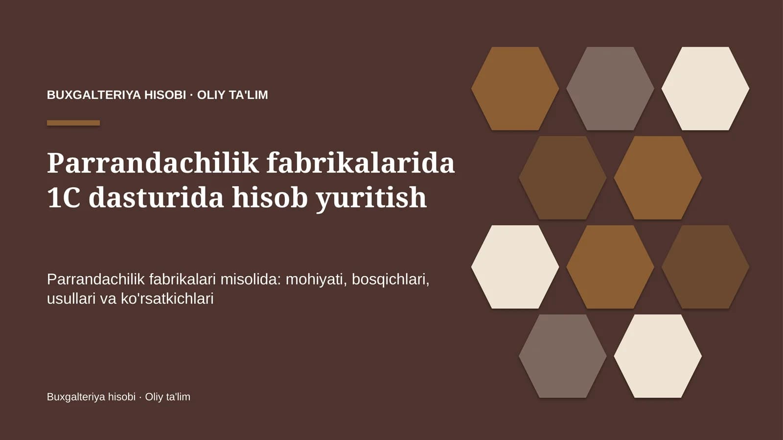 parrandachilik fabrikalarida 1c dasturida hisob yuritish 8216