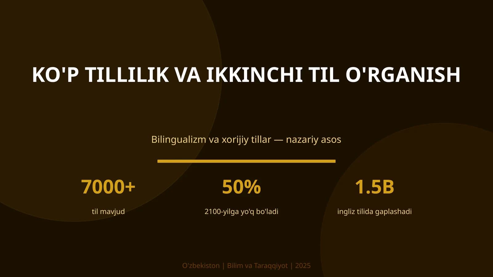 Ko'p tillilik va ikkinchi til o'rganish