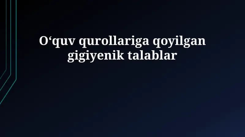 Gigiyenik talablar