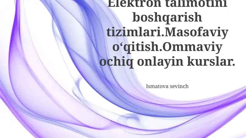 Elektron talimotini boshqarish tizimlari