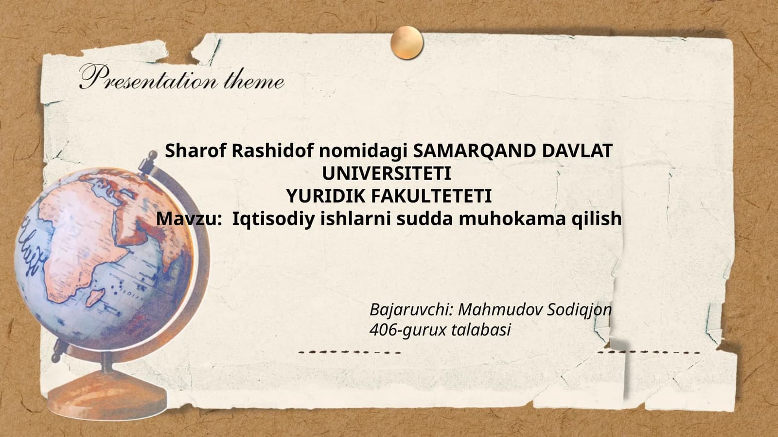 Iqtisodiy ishlarni sudda muhokama qilish