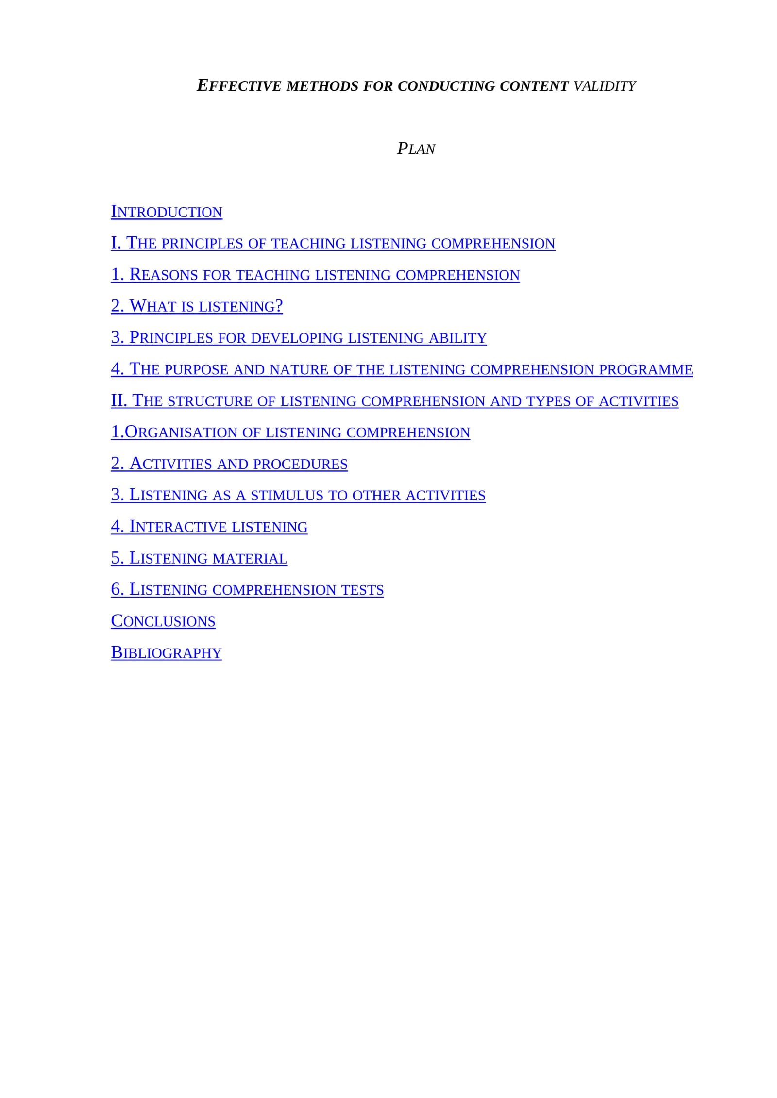 Principles of Teaching Listening Comprehension