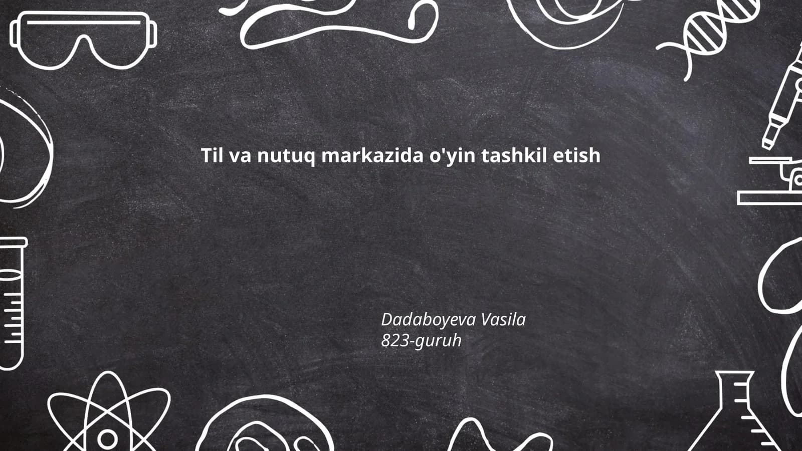 Til va nutuq markazida o'yin tashkil etish