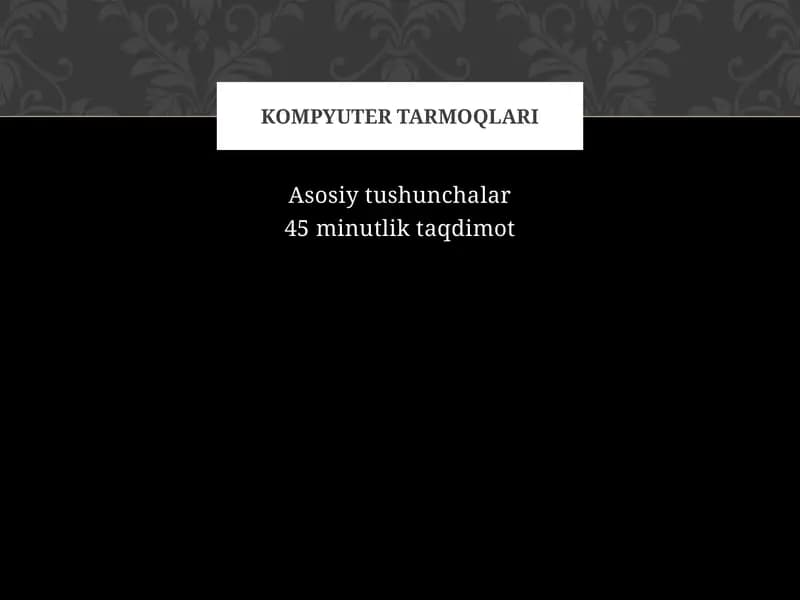 Kompyuter tarmoqlari