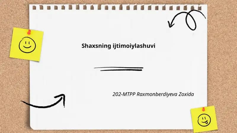 Shaxsning ijtimoiylashuvi