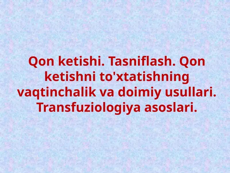 Qon ketishi