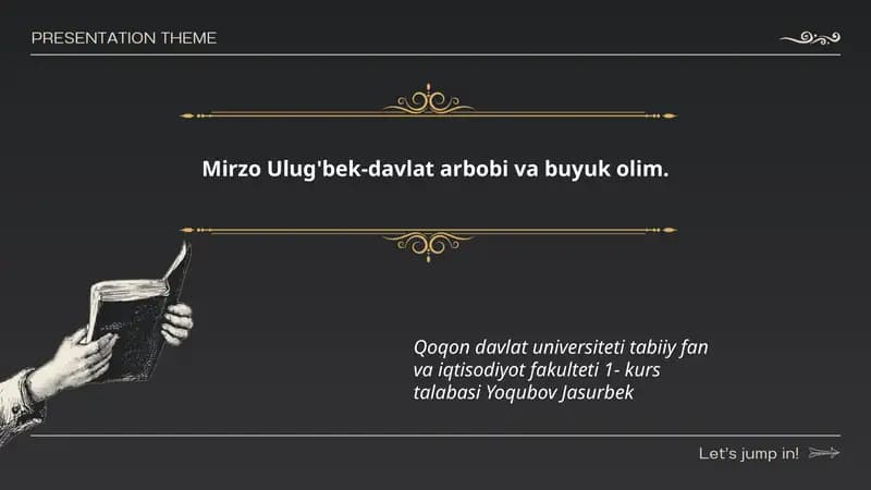 Mirzo Ulug'bekning hayoti va nasabiyati