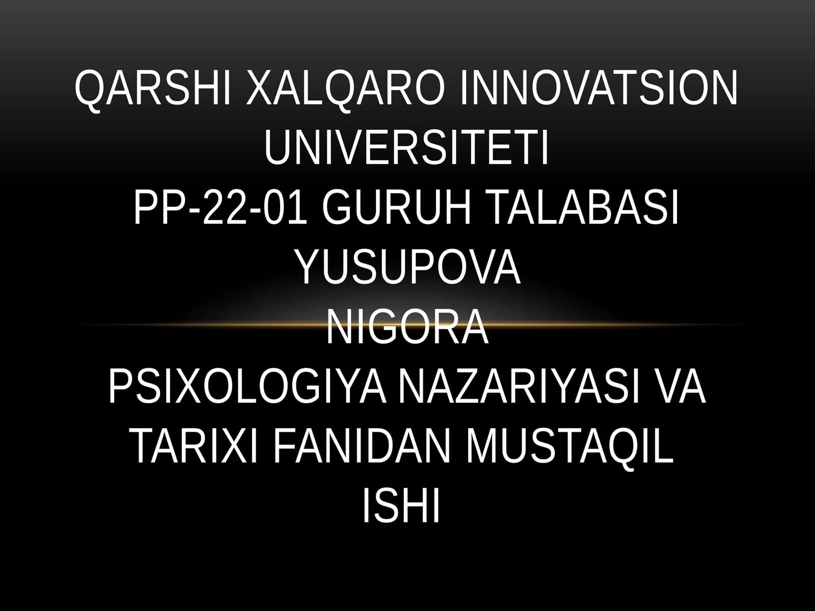 SHARQDA PSIXOLOGIYA TARIXI