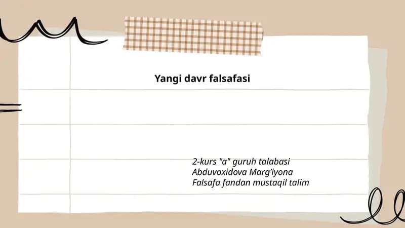 Yangi davr falsafasi