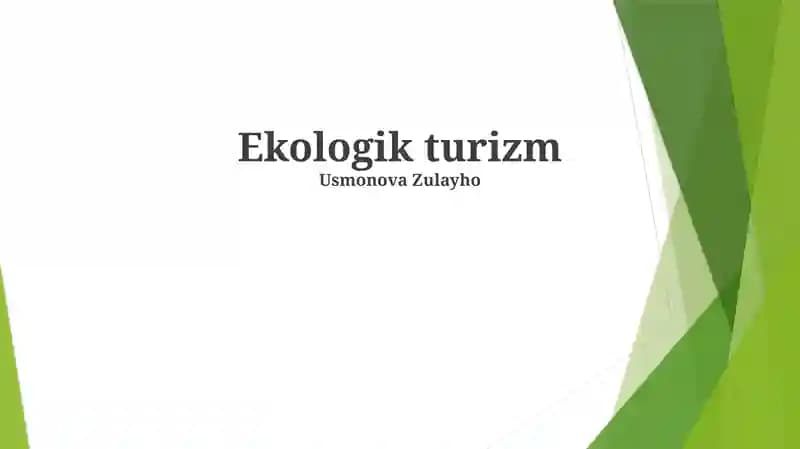 Ekologik turizm