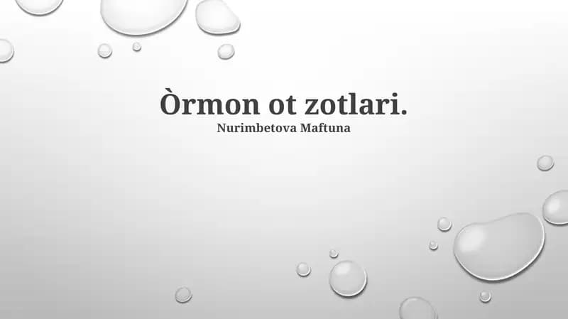 Òrmon ot zotlari
