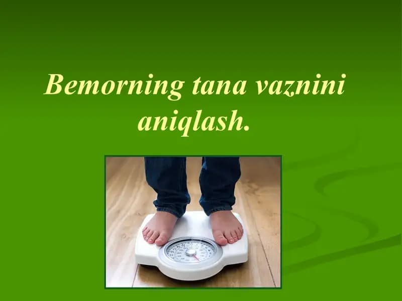 Tana vaznini aniqlash