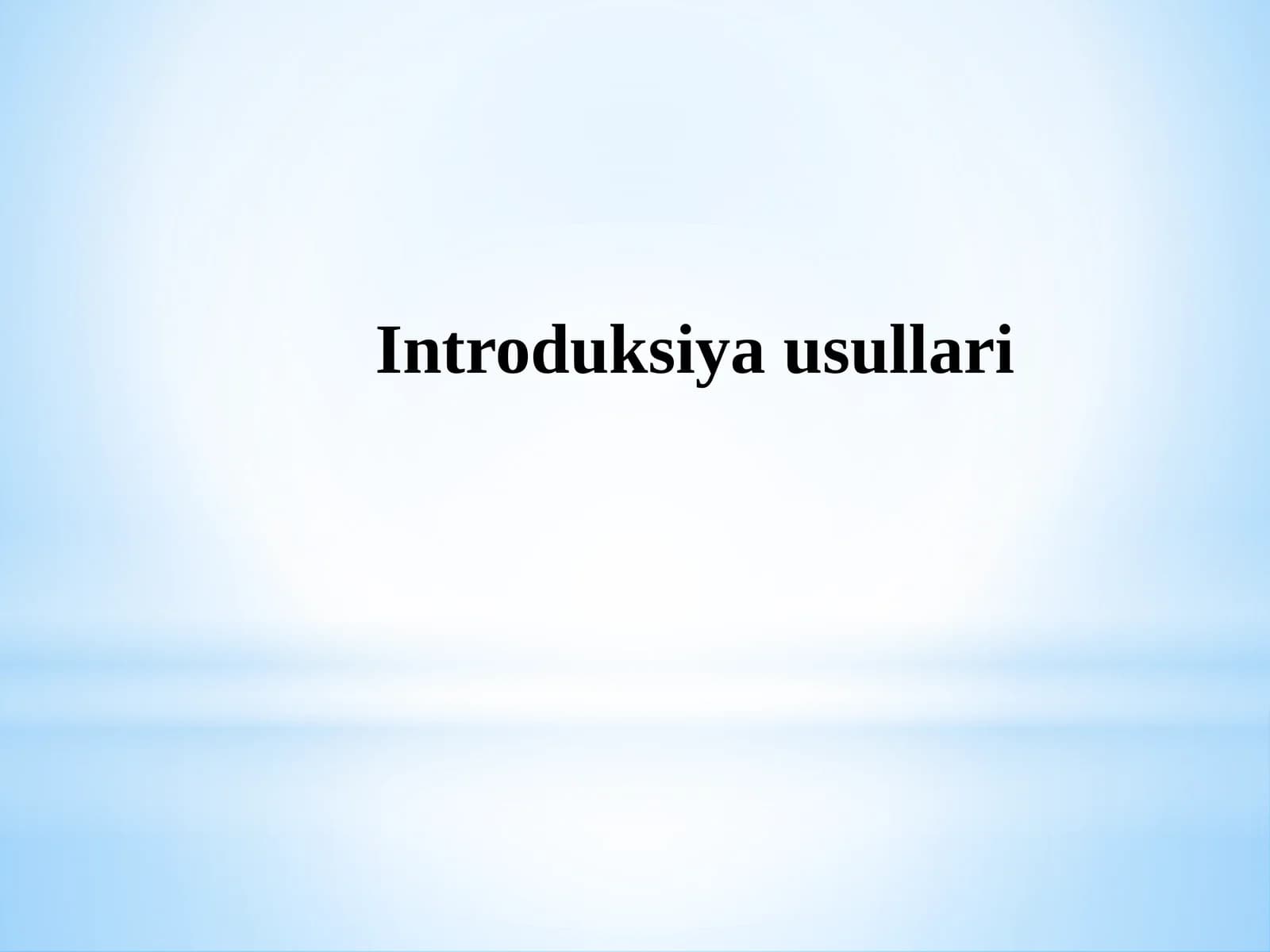 Introduksiya usullari
