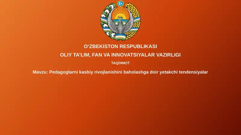 Zamonaviy Pedagoglik baholash